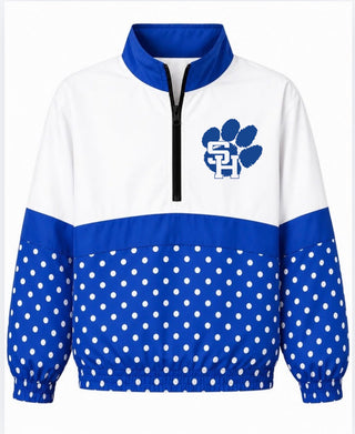 Spring Hill On the Go Pullover- Polka Dot with SH paw logo