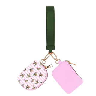 PREORDER--Double Pouch Wristlet- Lucky Duck