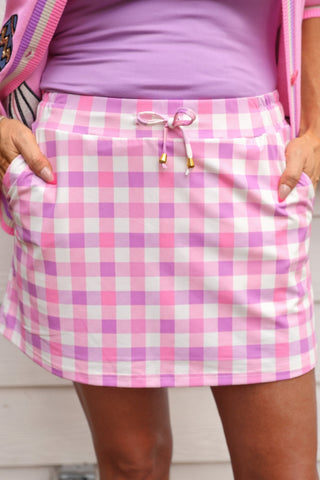 PREORDER- Sweet Beginnings Gingham Skort