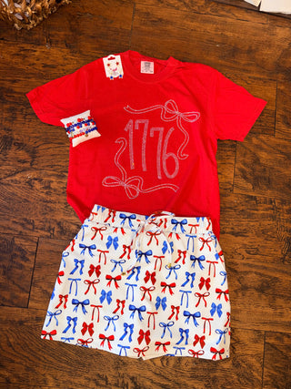 Comfort Colors tshirt with 1776 rhinestones
