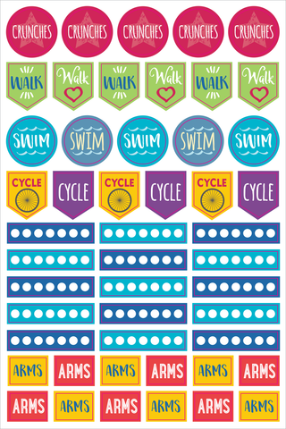 Essentials Health & Fitness Planner Stickers