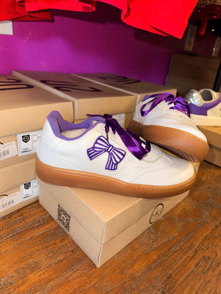 Purple Bow Sneakers