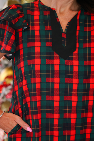 PREORDER- Ava Dress- Red Plaid