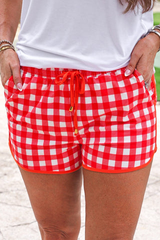 PREORDER- Red Gingham Everyday Shorts