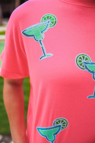 Margaritaville Sequin Patch Top- Jess Lea