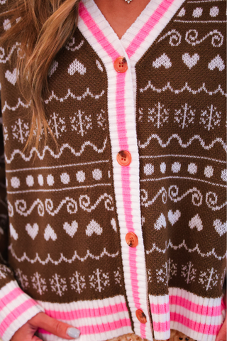 PREORDER- Gingerbread Knit Cardigan