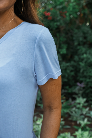 Jess Lea Basic Tee- Light Blue