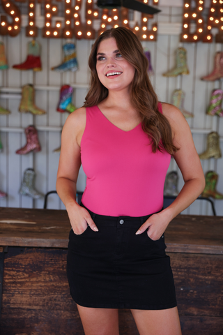 Nova Denim Skirt- Black