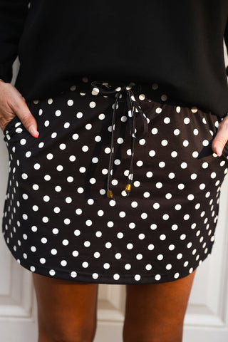 Mia Printed Pullover- After Dark Polka Dot