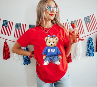 Patriotic Bear Graphic Tee