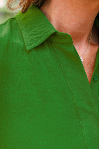 PREORDER- Lainey Tie Sleeve Top- Green