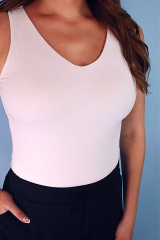 Haven V-Neck Bodysuit- White