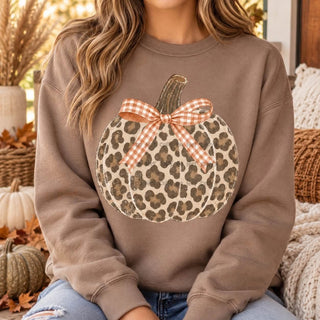 Leopard Pumpkin Graphic Tee, Espresso Brown