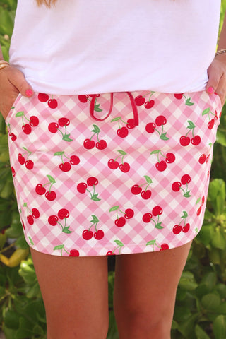 PREORDER- Cherry Picnic Skort