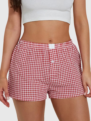 Red Gingham Boxer Shorts