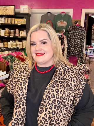 Clara Leopard Puffer vest