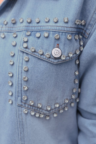 PREORDER- Stella Rhinestone Denim Jacket