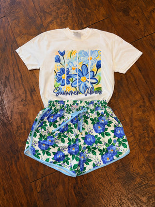 Summer Vibes floral graphic tee
