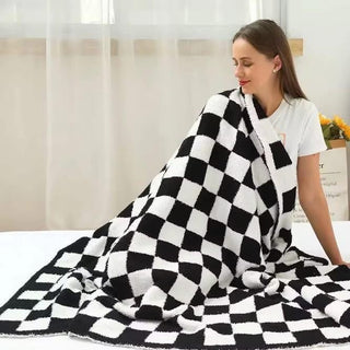 Black & white Check Blanket