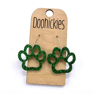1" Bobcat Paw earrings