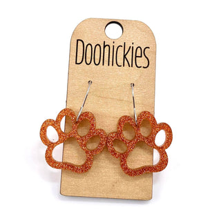 1" Bobcat Paw earrings