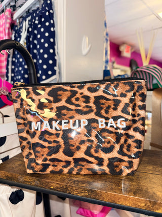 Leopard Print Makeup Bag, 9x6x2 Inches