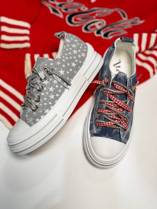 Very G Aman Stars Double Sneakers, Denim
