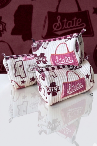 SC - ETA 9/30-10/14 The Bulldog Edit Cosmetic Bag Set©