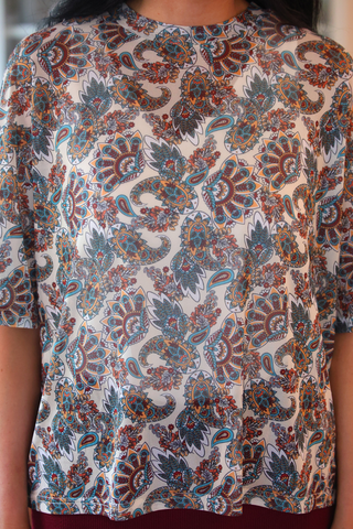 PREORDER- Emma Mesh Tee- Magnolia Paisley