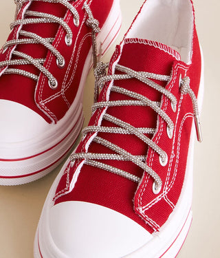 Very G Red Quilted Aman sneakers