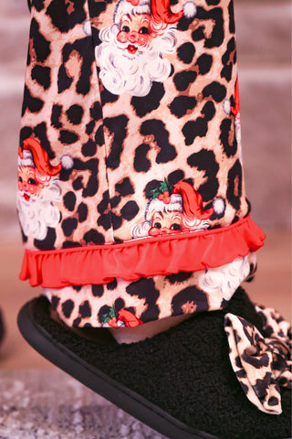 PREORDER- Santa Safari Chic Ruffle Pajama Set