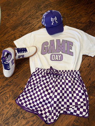Purple Checkered shorts