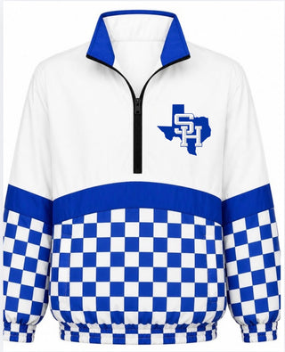 Spring Hill On the Go Pullover- Checkered with SH State logo