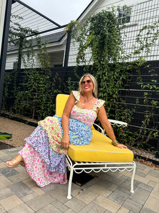 PREORDER- Blakely Floral rainbow swim set