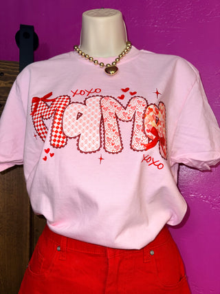 Mama XOXO Graphic Tee – Comfort Colors® (Blossom Pink)