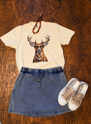 Glam Deer Comfort Colors Graphic Tee, Ivory