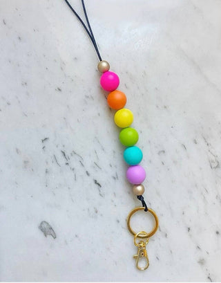 Neon Rainbow Lanyard