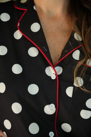 Dotty Darling Polka Dot Ruffle Pajama Set