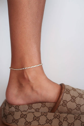 Rhinestone Anklet by Chansuttpearls