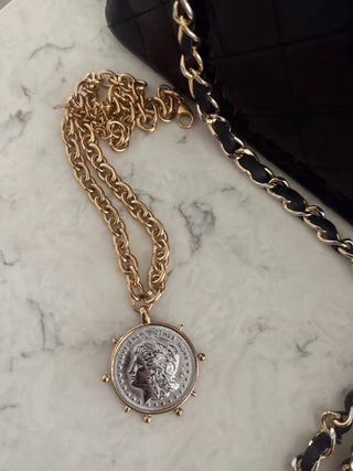 Love Each Other More coin necklace