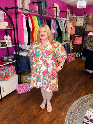 Umgee bright paisley dress