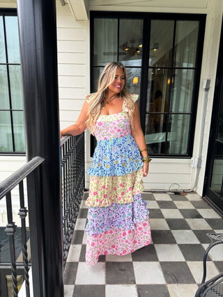 PREORDER- Blakely Floral rainbow swim set