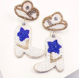 Treasure Jewel Purple Star Beaded Earrings