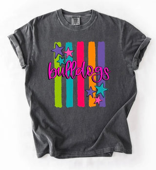 Rainbow Stripe Mascot Graphic Tee-- ADULT SIZES