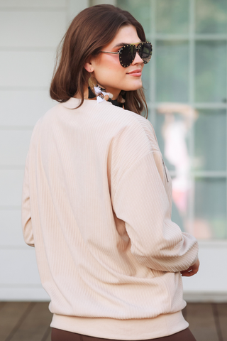 Pumpkin Corded Sweatshirt
