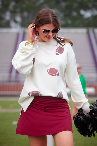 Football Season Sequin Sweatshirt