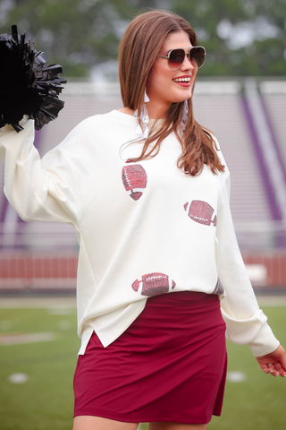 Football Season Sequin Sweatshirt