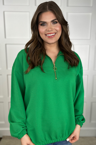 Levi Ribbed Quarter Zip Pullover