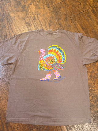 Struttin Turkey Graphic Tee, Espresso Brown