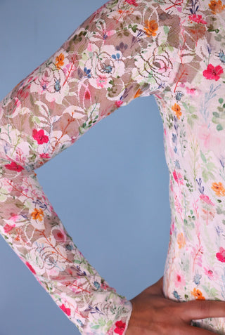 Kylie Lace Top- Spring Happy Blooms